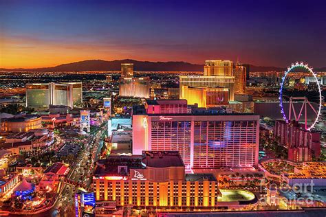 Las Vegas Strip North View After Sunset Photograph by Aloha Art