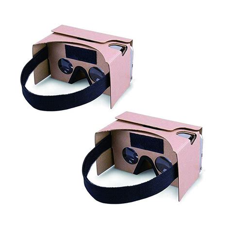 Buy Google Cardboard,2 Pack VR Headsets 3D Box Virtual Reality Glasses ...