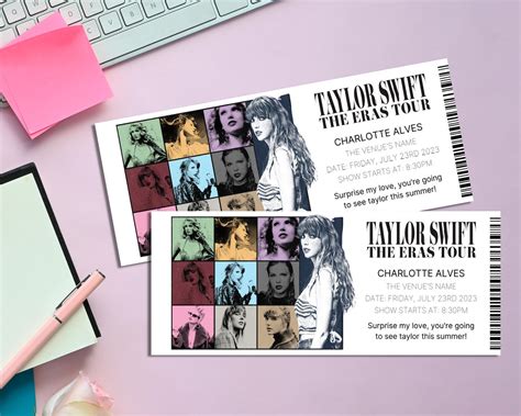 Personalizable SWIFT ERAS Tour Ticket, Taylor Swift Concert Ticket ...