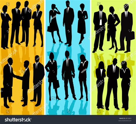 Business People Silhouette Vector Stock Vector (Royalty Free) 8819803 ...