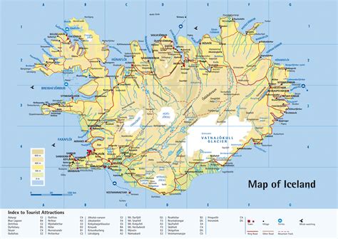 Detailed road map of Iceland. Iceand detailed road map | Vidiani.com ...