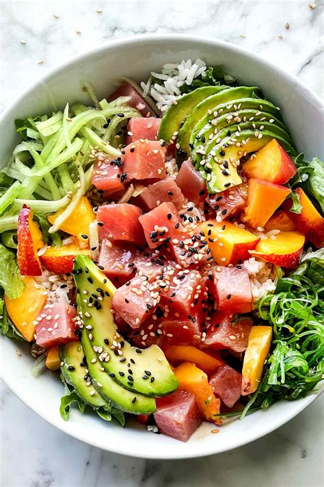 Shoyu Ahi Poke Bowl (Hawaiian Ahi Poke Bowl) | foodiecrush.com