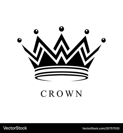 Crown logo abstract design template Royalty Free Vector