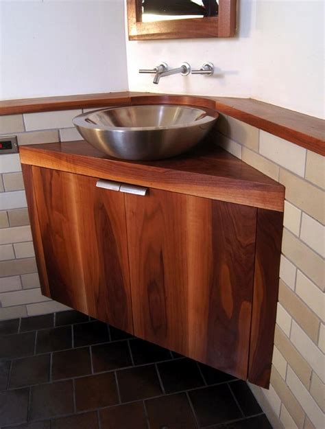 Corner Sinks Are Small Bath Space Savers