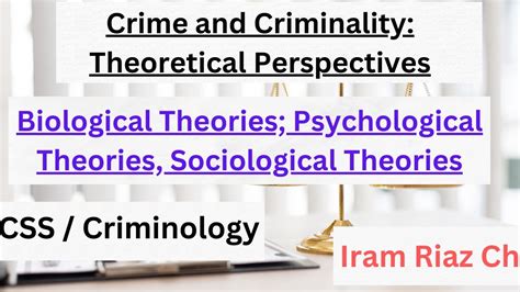 Theories of Crime, Biological, Psychological, Sociological, theories ...