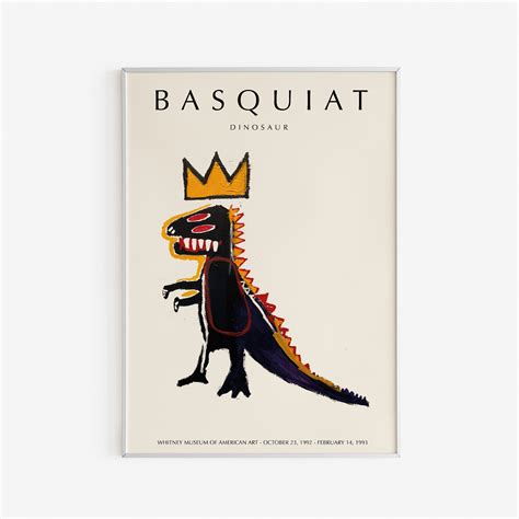 Basquiat Dinosaur Art Print Exhibition Poster Digital - Etsy