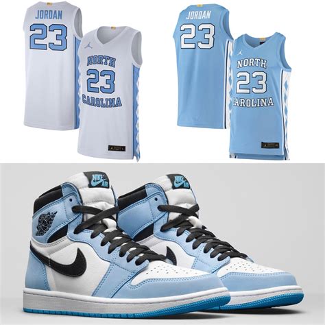 Air Jordan 1 High University Blue Michael Jordan UNC Jersey