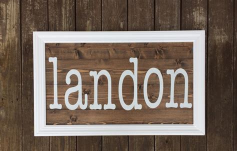 Nursery name sign wooden nursery name sign baby name sign | Etsy