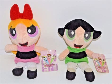 Powerpuff Girls Buttercup Blossom Set of 2 Plush Stuffed Animal 2000 ...