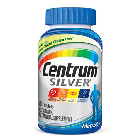 Centrum Silver Men 50+ Multivitamin Tablets, 220 Ct - Walmart.com ...