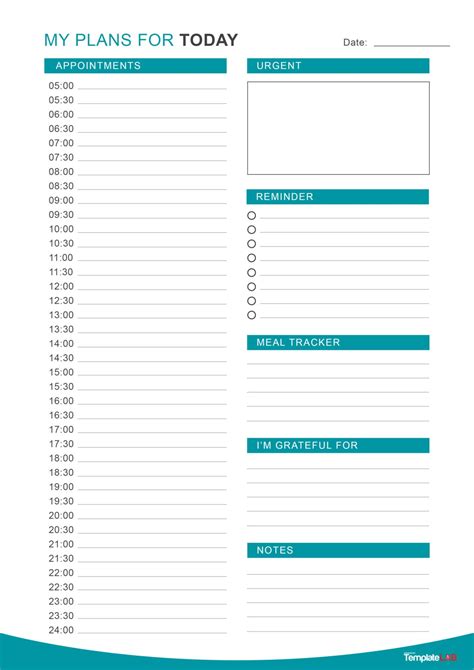 25 Printable Daily Planner Templates (FREE in Word/Excel/PDF)