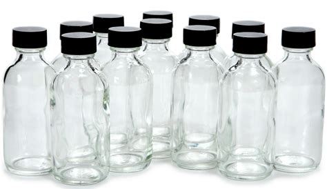 Vivalpex, 12, Clear, 2 oz Glass Bottles with Lids - Walmart.com ...