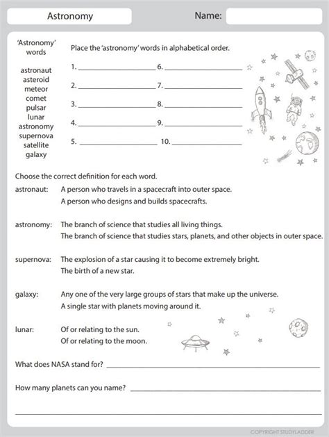 Astronomy - Studyladder Interactive Learning Games