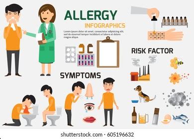 Content Graphics Symptoms Prevention Allergy Disease Stock Vector ...