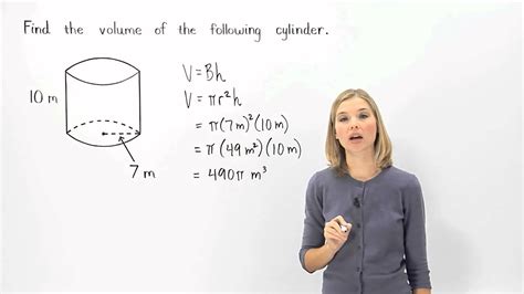 how to work out the volume of a cylinder