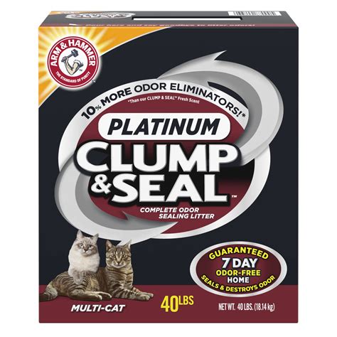 ARM & HAMMER Clump & Seal Platinum Cat Litter 40 lb for sale | North ...