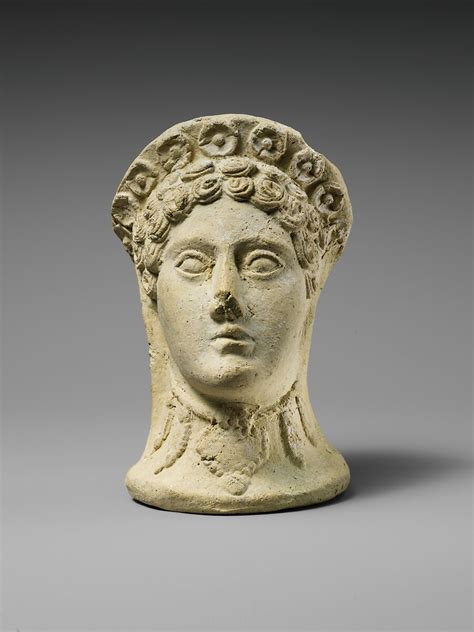 Terracotta head of a woman | Etruscan | Late Classical | The ...