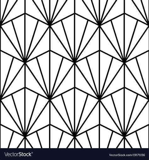 Pattern in art deco style Royalty Free Vector Image