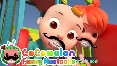 No No Playground Song in CoCoMelon Funny Mustache Effects - YouTube