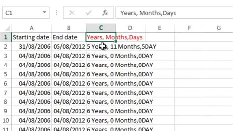 HOW TO CALCULATE DAYS, MONTHS,YEARS BETWEEN TWO DATES.mp4 - YouTube