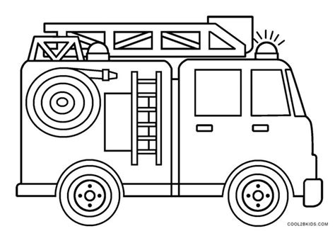 Coloring Pages Fire Truck For Kids Printable