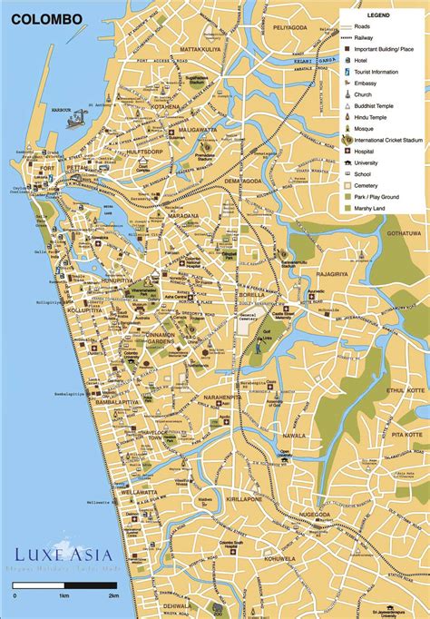 Mapas de Colombo – Sri Lanka - MapasBlog