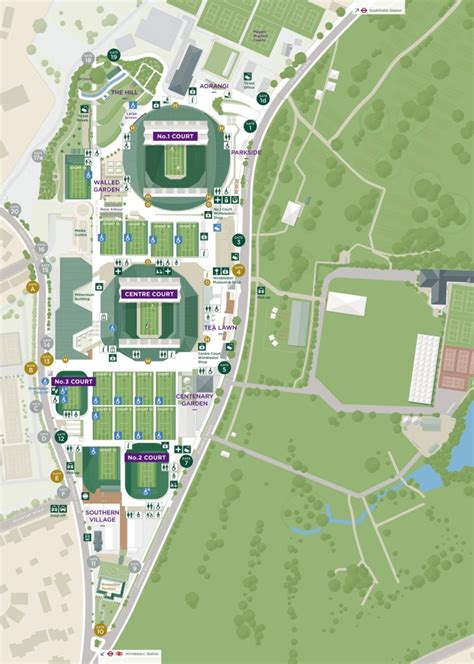 How many courts are there at Wimbledon? Map shows plan of iconic ...