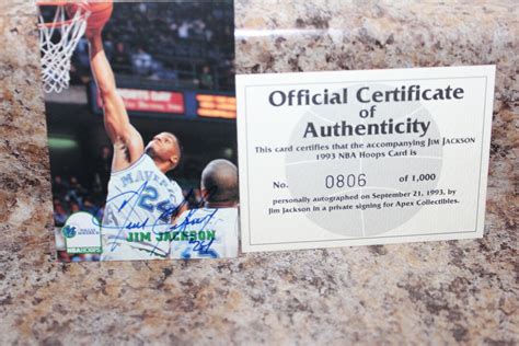 Sept 21 1993 Jim Jackson Basketball Nba Hoops Signing Auto - Etsy