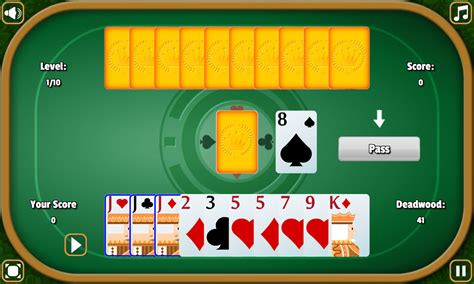 🕹️ Play Classic Gin Rummy Game: Free Online Single Player Gin Rummy ...