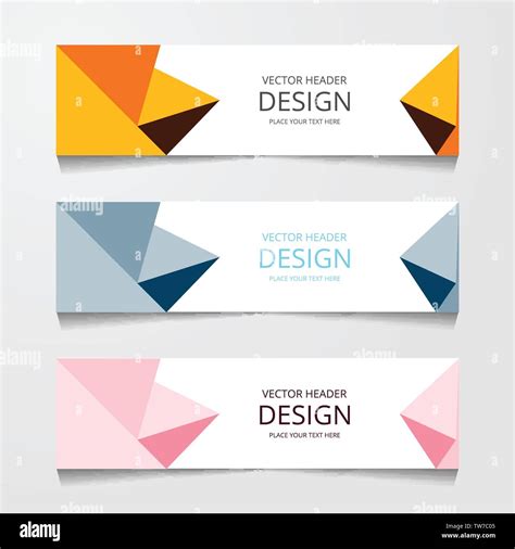 Vector abstract banner design web template. Collection of web banner ...