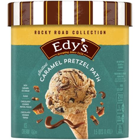 Edy's® Salted Caramel Pretzel Path Ice Cream Tub, 48 oz - Kroger