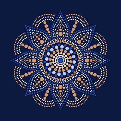 Dot painting meets mandalas. Aboriginal style of dot painting and power ...