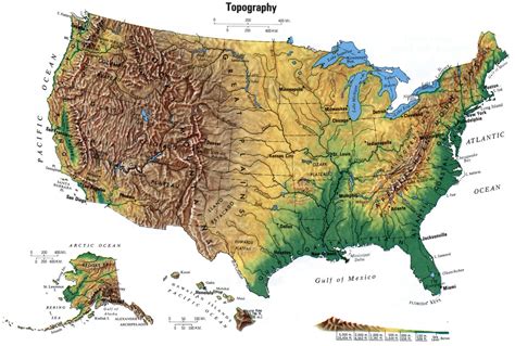 USA Toporaphical map detailed large scale free topo United States