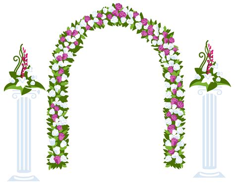 Floral Arch and Columns - Best WEB Clipart