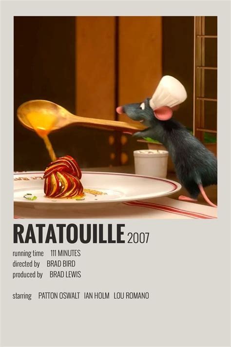 ratatouille | Movie poster wall, Movie posters vintage, Film poster design