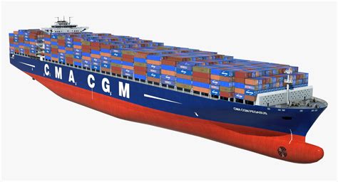 Container Ship Cma Pegasus 3D Obj - 3D Model | Model ships, 3d model, Cma