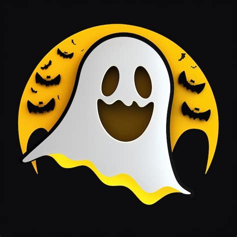 Premium AI Image | halloween pumpkin face with ghost on dark ...