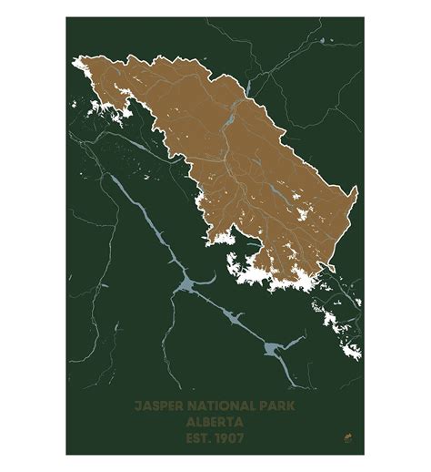 Jasper National Park Map | Jasper national park, National parks map ...