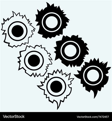 Bullet holes Royalty Free Vector Image - VectorStock