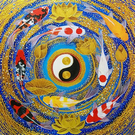 Japanese Carp Art - Original Koi Painting For Sale | Royal Thai Art