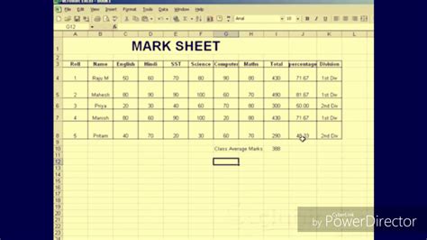 How To Make Marksheet In Excel Youtube - Bank2home.com