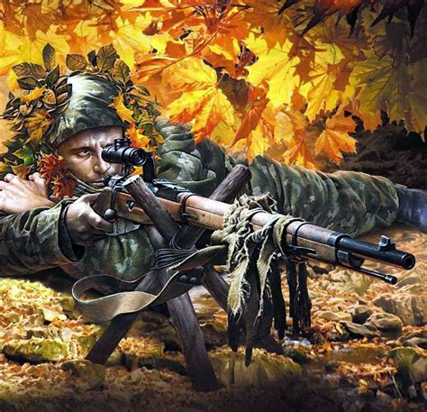 Russian sniper | Sniper art, Military artwork, Military art