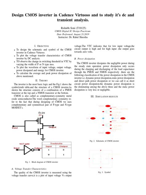 CMOS Inverter | PDF | Cmos | Power Inverter