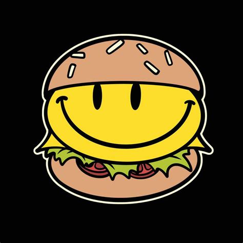 Vector Emoticon in burger Streetwear Cartoon Illustration 28571849 ...