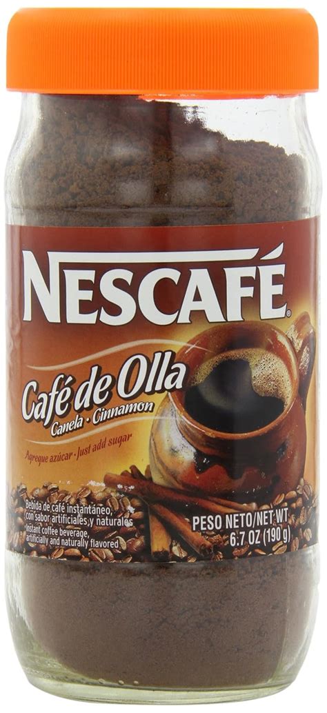 Amazon.com : Nescafe Café De Olla Instant Coffee, Cinnamon, 6.7 oz ...