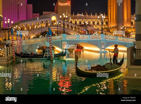 Gondola ride at The Venetian. Las Vegas, Nevada, United States of ...