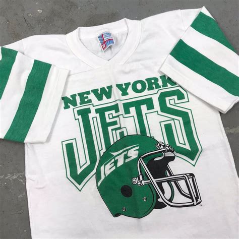 Vintage New York Jets jersey shirt T shirt material... - Depop