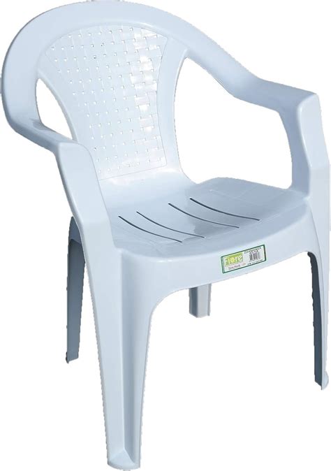 Indoor & Outdoor White Plastic Lawn Chairs Garden Patio Armchair ...