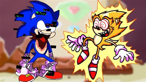 NEW PIBBY Corrupted Sonic VS Fleetway Super Sonic (FNF Mod) Come and ...