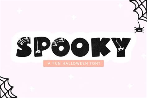 Spooky Font Halloween Font Webs and Spiders Font Fall - Etsy